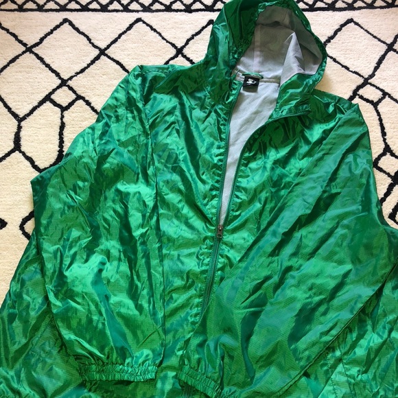 STARTER Other - Vintage Starter green full zip hooded windbreaker